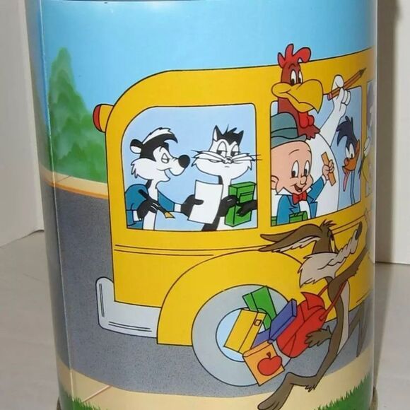LOONEY TUNES SCHOOL BUS BRACH'S CANDY CANISTER - METAL - 1989 - Picture 4 of 7